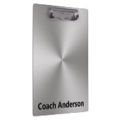 Coach's Name Silver Brushed Metal Look クリップボード (右)
