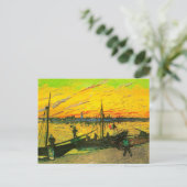 Coal Barges Van Gogh Fine Art ポストカード (スタンド正面)