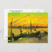 Coal Barges Van Gogh Fine Art ポストカード (正面/裏面)