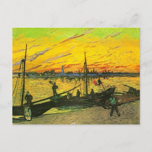 Coal Barges Van Gogh Fine Art ポストカード (正面)