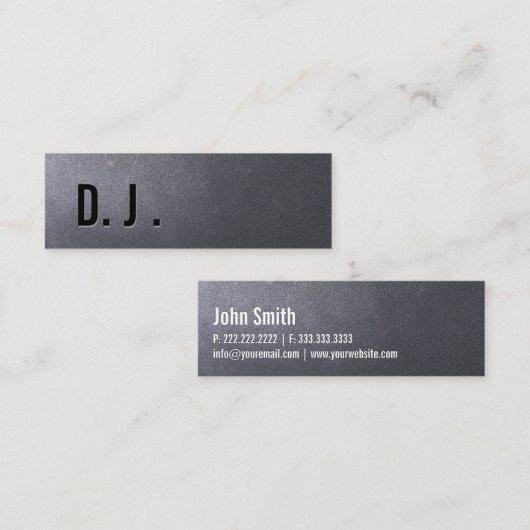 Coal Black DJ Mini Business Card スキニー名刺 (正面/裏面)