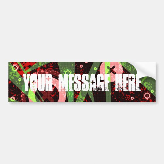 COAlitionz。 カスタマイズ可能なメッセージ バンパーステッカー (正面)