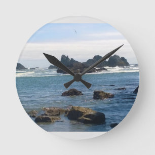 Coast at Seal Rock Oregon ラウンド壁時計