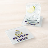 Coast Guard Chief Retired ガラスコースター (アングル)