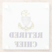 Coast Guard Chief Retired ガラスコースター (裏面)