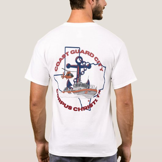Coast Guard City Corpus Christi, TX Pride Tシャツ (裏面)