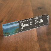 Coast of St. Lucia カリブの Vacation Photo デスクネームプレート (側面)