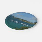 Coast of St. Lucia カリブの Vacation Photo ペーパープレート (アングル)