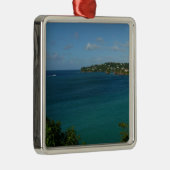 Coast of St. Lucia カリブの Vacation Photo メタルオーナメント (右)