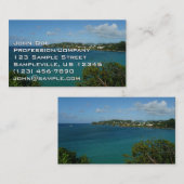 Coast of St. Lucia カリブの Vacation Photo 名刺 (正面/裏面)