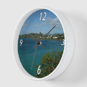 Coast of St. Lucia カリブの Vacation Photo 壁時計 (傾斜)