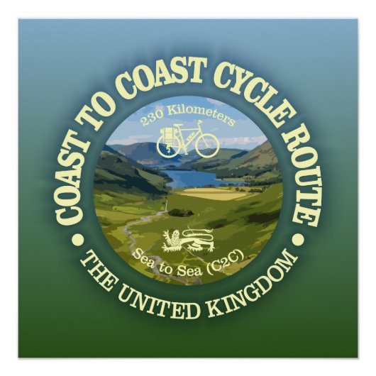 Coast to Coast "C2C" (サイクリングc) ポスター (正面)