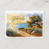 Coast Watercolor Sunset Mediterranean Details エンクロージャーカード (正面)