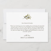 Coast Watercolor Sunset Mediterranean Wedding サンキューカード (裏面)