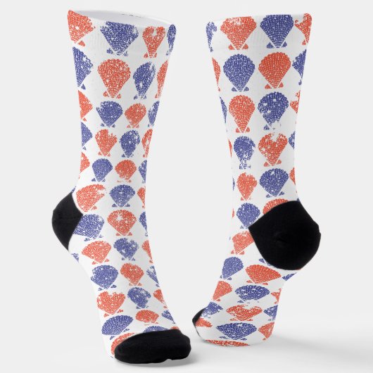 Coastal Americana Seashells ソックス (傾斜あり)