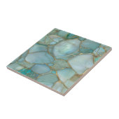 Coastal Aqua Agate Gold Mosaic タイル (側面)
