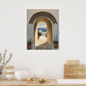 Coastal Archway Path to the Sea Art Print ポスター (キッチン)