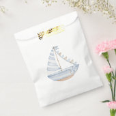 Coastal Baby Ahoy Its a Boy Baby Shower フェイバーバッグ (封をした状態)