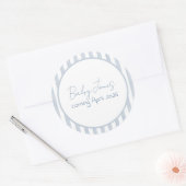 Coastal Baby Ahoy Its a Boy Baby Shower ラウンドシール (封筒)