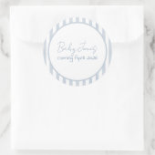 Coastal Baby Ahoy Its a Boy Baby Shower ラウンドシール (バッグ)