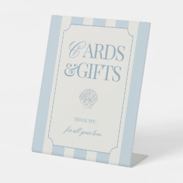 Coastal Bachelorette Cards and Gifts Pedestal Sign 台座サイン