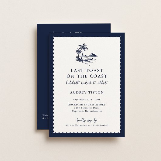 Coastal Bachelorette Party 招待状