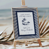 Coastal Bachelorette Party Welcome Sign ポスター