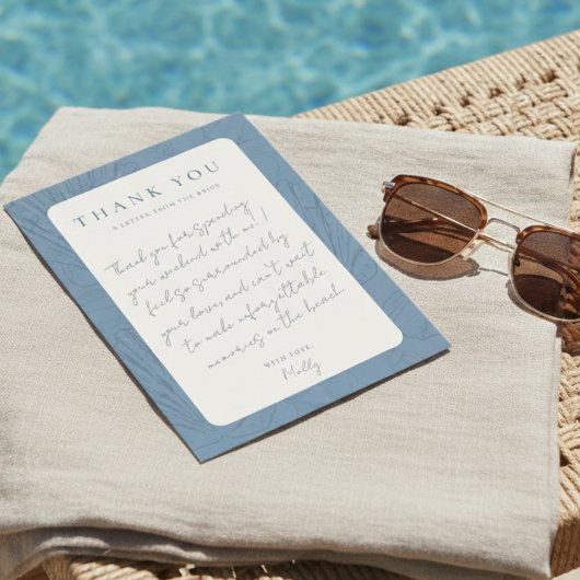 Coastal Bachelorette Thank You Letter  招待状