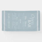 Coastal Bar Menu Wedding Reception Decor 横断幕 (横)