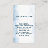 Coastal Beach Anchor Nautical Wedding Direction エンクロージャーカード (裏面)