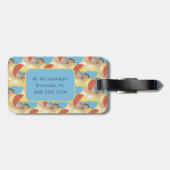 Coastal Beach Chair Illustrated Summer Luggage Tag ラゲッジタグ (裏面横)