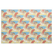 Coastal Beach Chairs Illustrated Pattern  ファブリック (ファットクウォーター)