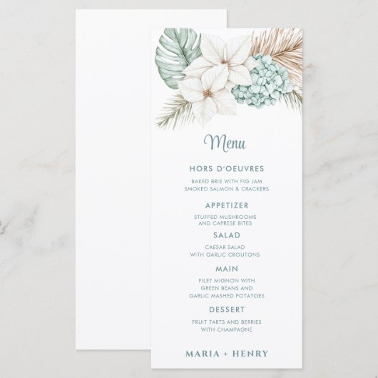 Coastal Beach Christmas Menu メニュー (正面/裏面)