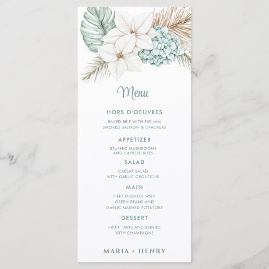 Coastal Beach Christmas Menu メニュー (正面)