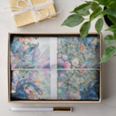 Coastal Beach Floral Blue Crab & Shells Decoupage  薄葉紙 (ギフト)