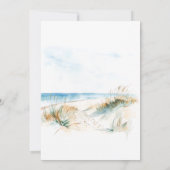 Coastal Beach Modern Watercolor Wedding 招待状 (裏面)