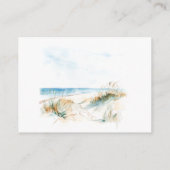 Coastal Beach Modern Watercolor Wedding Details エンクロージャーカード (裏面)