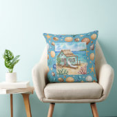 Coastal Beach Mug & Pillow - Seashells Starfish Co クッション (椅子)