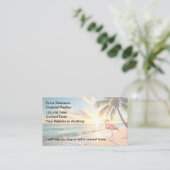 Coastal Beach Realtor Theme Business Cards 名刺 (スタンド正面)