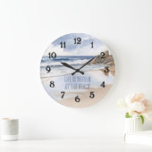 Coastal Beach Sand  ラージ壁時計 (ホーム)