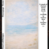 Coastal Beach Scene Background FG7 Decoupage 薄葉紙