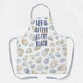 Coastal Beach Sea Shells エプロン (正面)