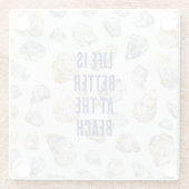 Coastal Beach Sea Shells ガラスコースター (裏面)