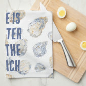 Coastal Beach Sea Shells キッチンタオル (四つ折り)