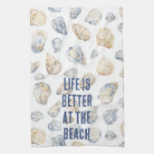 Coastal Beach Sea Shells キッチンタオル (縦)