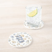 Coastal Beach Sea Shells コースター (側面)