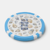 Coastal Beach Sea Shells ポーカーチップ (シングル)