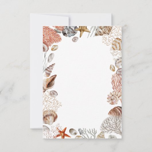 Coastal Beach Seashell Retirement Party 招待状 (裏面)