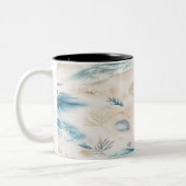 Coastal Beach Seashells Mug ツートーンマグカップ (左)
