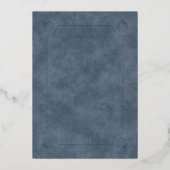 Coastal Beach Shells Wedding 箔招待状 (裏面)